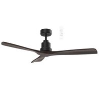 Mallorca DC 1320mm 3 Timber Blade WIFI & Remote Control Ceiling Fan Only Matt Black/Walnut