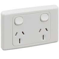 2000 Series
Twin Switch Socket Outlet
250V, 15A, 2 Pole | White Electric