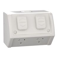 Weathershield
Socket
Twin, Individually Wired ,10A, 250VAC, IP54 | Resistant Grey