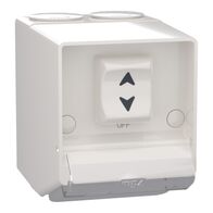 Weathershield
Socket
Single, Post Mount, 10A, 250VAC, IP54 | White Electric