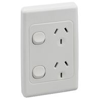 2000 Series
Twin Switch Socket Outlet
250V, 10A, Vertical, 2 Pole | White Electric