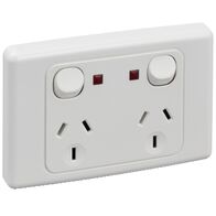 2000 Series
Twin Switch Socket Outlet
250V, 10A, Indicator | White Electric