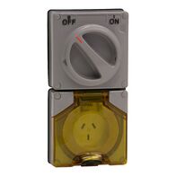 Clipsal - 56 Series, Switched Socket, Surface IP66 3 PIN 10A
Grey