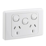2000 Series
Twin Switch Socket Outlet
250V, 10A, Removable Extra Switch | White Electric
