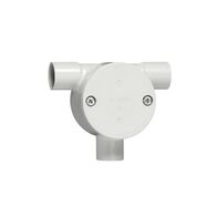 Clipsal - Cable Management, Tangential Junction Box, 20mm I.D, 3 Way Entry, T-type
Grey