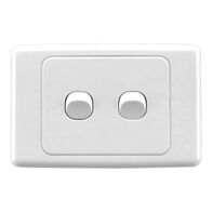 2000 Series
Flush Switch
2 Gang, 1 Pole, 250VAC, 10A, Standard, Horizontal | White Electric