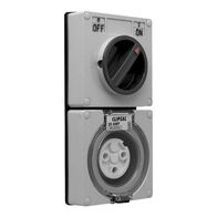 Clipsal - 56 Series, Switched Socket, Surface IP66 3 PIN 20A Less Enclosure
Grey