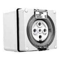 Clipsal - 56 Series, Surface Socket, IP66, 500V 50A - 5 Round Pins
Grey