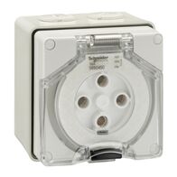 Clipsal - 56 Series, Surface Socket, IP66, 500V 50A - 4 Round Pins
Grey