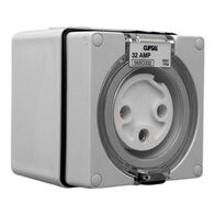 Clipsal - 56 Series, Surface Socket, IP66, 250V 32A - 3 Round Pins
Grey