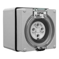 Clipsal - 56 Series, Surface Socket, IP66, 500V 10A - 4 Round Pins
Grey