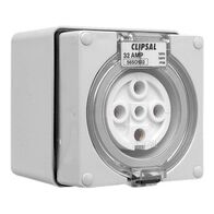 Clipsal - 56 Series, Surface Socket, IP66, 500V 32A - 5 Round Pins
Chemical Grey