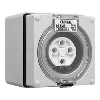 Clipsal - 56 Series, Surface Socket, IP66, 500V 20A - 4 Round Pins
Chemical Grey