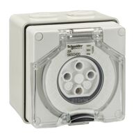 Clipsal - 56 Series, Surface Socket, IP66, 500V 20A - 4 Round Pins
Chemical Grey