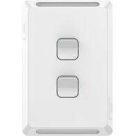 Pro Series, Gridplate and Skin, 2 Gang, Vertical/Horizontal Mount - Extra Vivid White