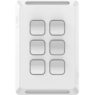 Pro Series, Gridplate and Skin, 6 Gang, Vertical/Horizontal Mount - Extra Vivid White