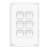 Pro Series, Switch Plate Skin, 6 Gang, Horizontal/Vertical Mount, Clip-On - Extra Vivid White