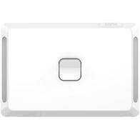 Pro Series, Flush Switch, Horizontal Mount, 1 Gang, 1-Way/2-Way, 230/240V 20A, 16AX - Extra Vivid White