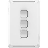 Pro Series, Gridplate and Skin, 3 Gang, Vertical/Horizontal Mount - Extra Vivid White