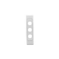 2000 Series, Flush Surround and Grid Plate, 3 Gang, Architrave - White Electric