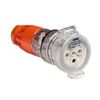 Clipsal - 56 Series, Cord Extension Socket, 5 Round PIN, 500V, 32A - Electric Orange