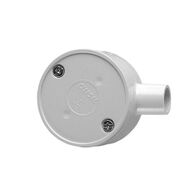 Clipsal - Cable Management, Round Junction Box, PVC, 16mm Entries, 1 Way - Grey