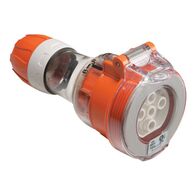 Clipsal - 56 Series, Cord Extension Socket, 5 Round PIN, 500V, 20A - Electric Orange