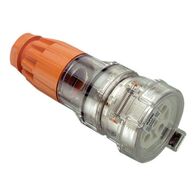 Clipsal - 56 Series, Cord Extension Socket, 5 Round PIN, 500V, 50A - Electric Orange