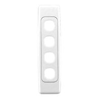 2000 Series, Flush Surround and Grid Plate, 4 Gang, Architrave - White Electric