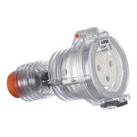 Clipsal - 56 Series, Cord Extension Socket, 3 Round PIN, 250V, 20A - Electric Orange