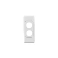 2000 Series, Flush Surround and Grid Plate, 2 Gang, Architrave - White Electric