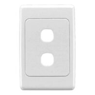 2000 Series, Flush Surround and Grid Plate, 2 Gang, Vertical/Horizontal Mount - White Electric