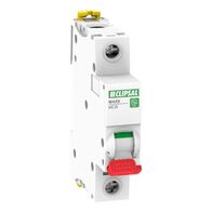 MAX9, Miniature Circuit-Breaker (MCB), 1P, 63A, C Curve, 6000A, 240/415V, Incomer, RED Toggle