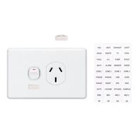 Classic C2000 Series, Single Switch Socket Outlet, Classic, 250V, 10A, Circuit Identification - White Electric