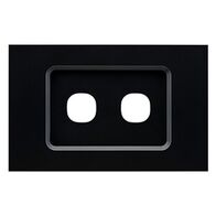 Saturn Zen, Grid and Cover, 2 Gang, Less Mechanism - Zen Black