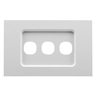 Saturn Zen, Grid and Cover, 3 Gang, Less Mechanism - Zen White