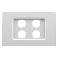 Saturn Zen, Grid and Cover, 4 Gang, Less Mechanism - Zen White