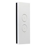 Saturn Zen, push-button Architrave Switch, LED Architrave, 2 Gang, 250V, 16AX/20A - Zen White