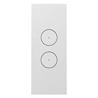 Saturn Zen, Grid and Cover Architrave, 2 Gang, Less Mechanism - Zen White