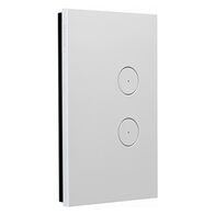 Saturn Zen, push-button Switch, LED, 2 Gang, 250V, 16AX/20A - Zen White