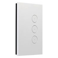 Saturn Zen, push-button Switch, LED, 3 Gang, 250V, 16AX/20A - Zen White