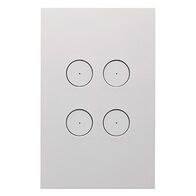 Saturn Zen, Grid and Cover, 4 Gang, Less Mechanism - Zen White