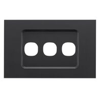 Saturn Zen, Grid and Cover, 3 Gang, Less Mechanism - Zen Black