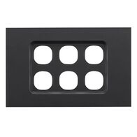 Saturn Zen, Grid and Cover, 6 Gang, Less Mechanism - Zen Black