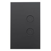 Saturn Zen, Grid and Cover, 2 Gang, Less Mechanism - Zen Black