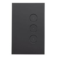 Saturn Zen, Grid and Cover, 3 Gang, Less Mechanism - Zen Black