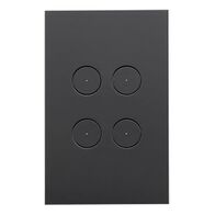 Saturn Zen, Grid and Cover, 4 Gang, Less Mechanism - Zen Black