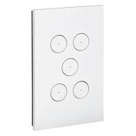 Saturn Zen, Grid and Cover, 5 Gang, Less Mechanism - Zen White