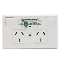 Clipsal - 600 Series, Twin Double Switch Socket With Thermal and Over-Current Protection, 10A 2P - White