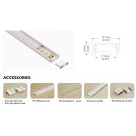 Channel 3m For LED Strip White Surface
